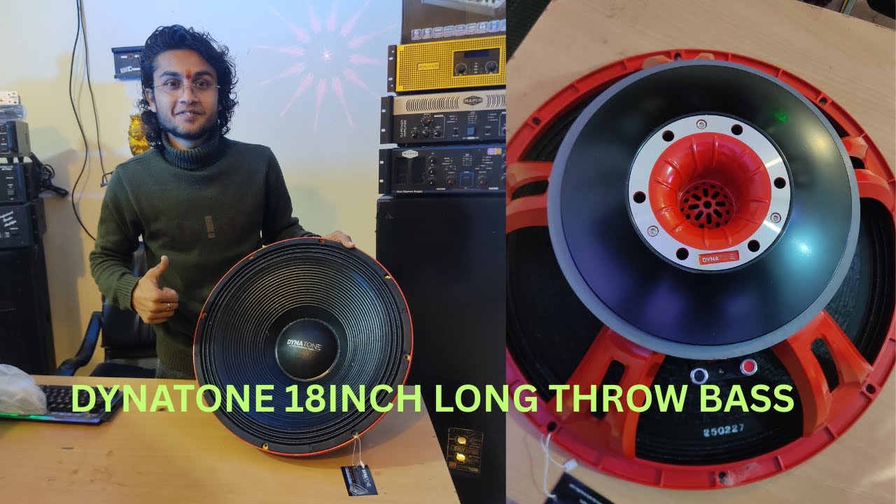DYNATONE 18Inch Long Throw Bass speaker best price ke sath