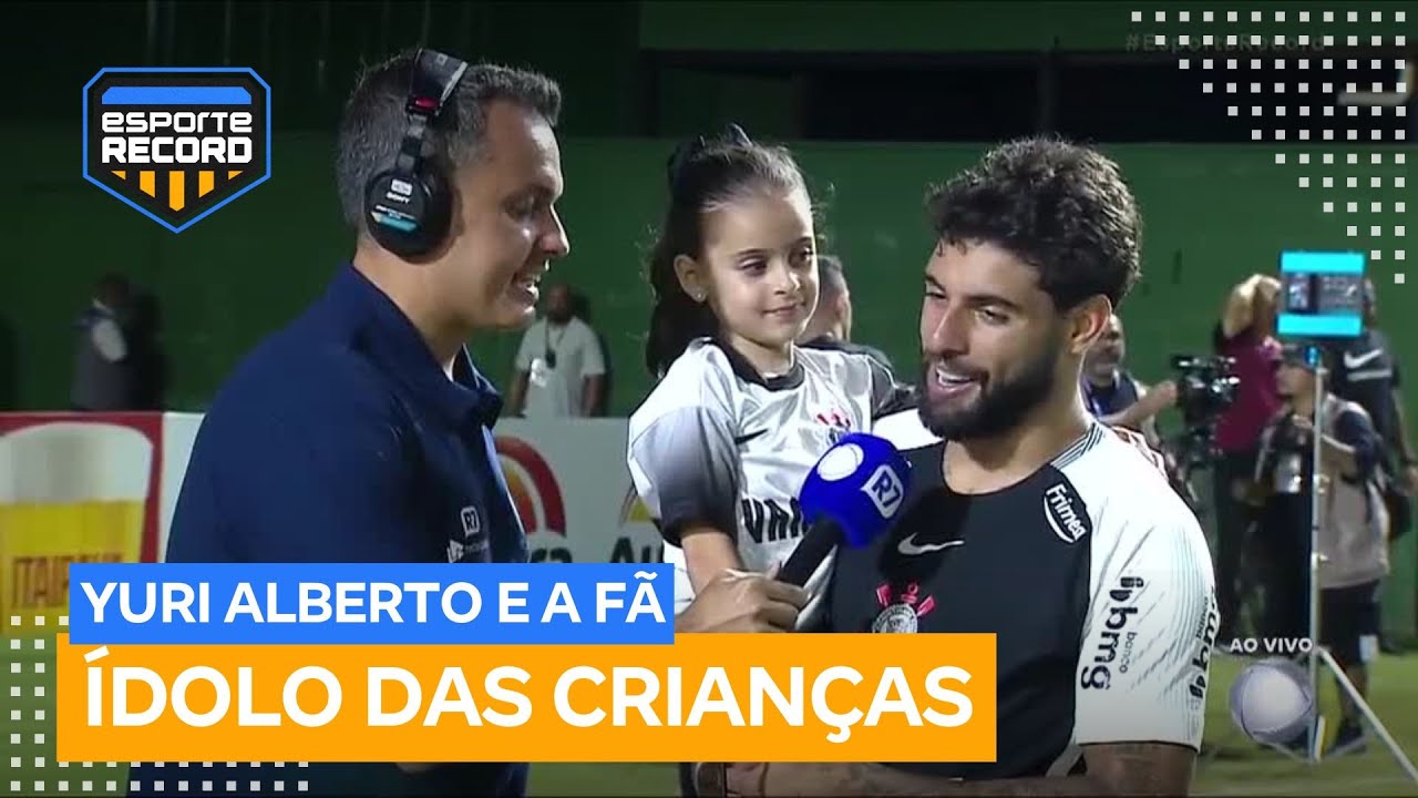 Yuri Alberto ataca de repórter e entrevista pequena fã que 'invadiu' aquecimento do Corinthians