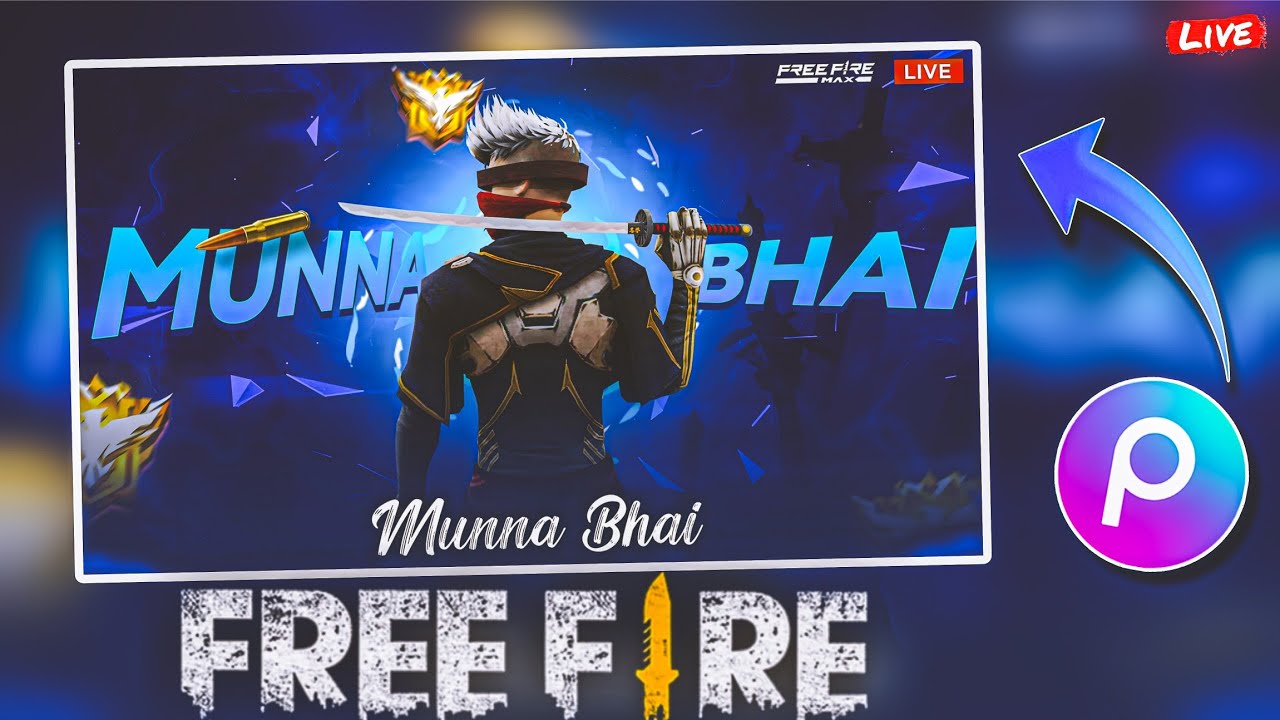 Make This Amazing LIVE STREAM FREE FIRE Thumbnail in PicsArt 🔥 #editbykiko #freefire