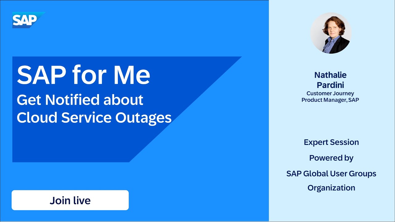 Получайте уведомления в SAP for Me о сбоях в работе облачных сервисов