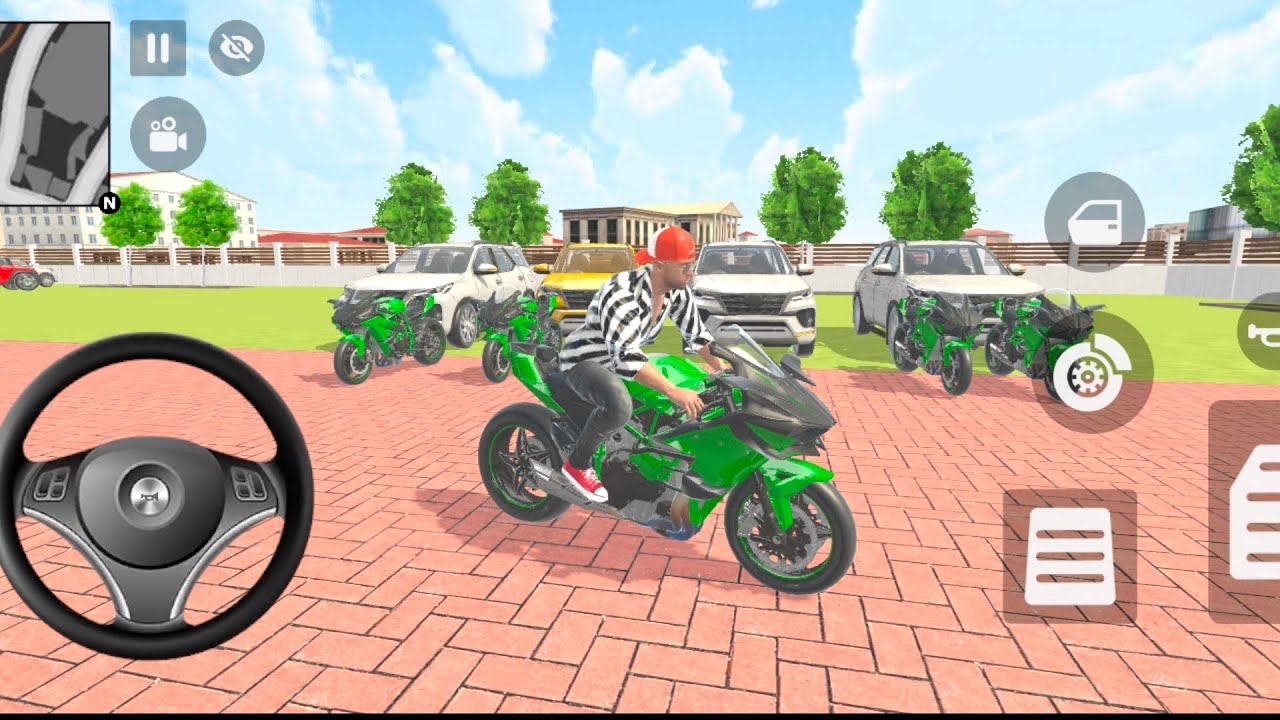 Franklin order by 2️⃣ Fortuner and 1️⃣ Kawasaki Ninja H2r in Indian theft auto simulator 🎮 