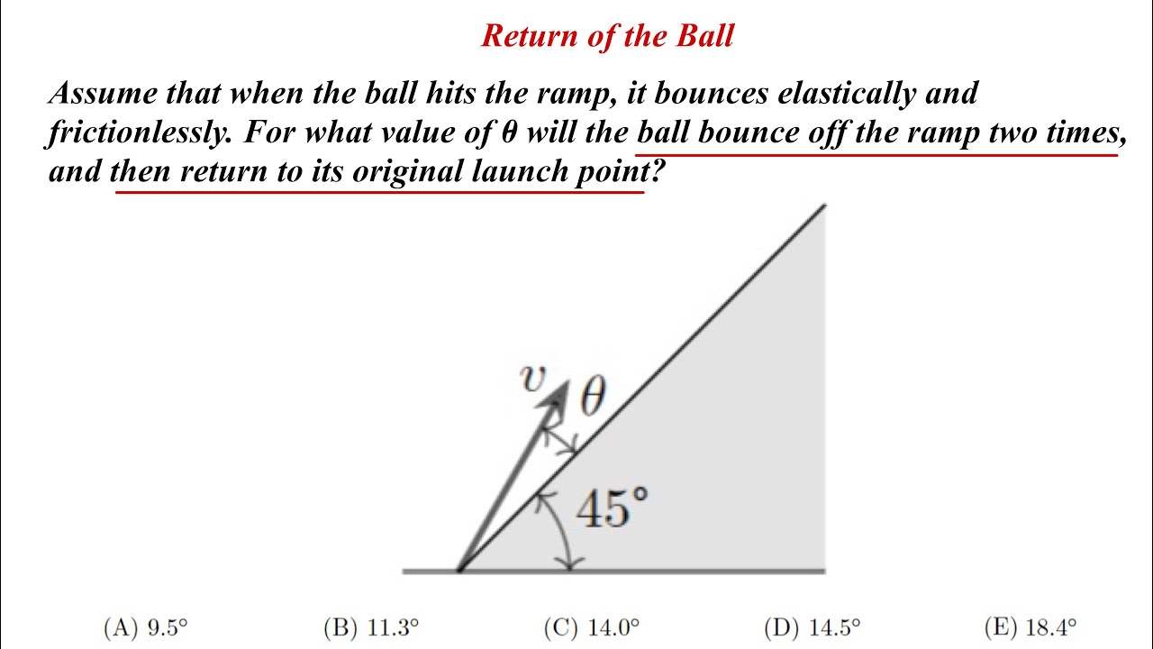 The Magical Return of the Ball: The 2-Bounce Ramp Challenge | JEE Advanced Level Physics Problem