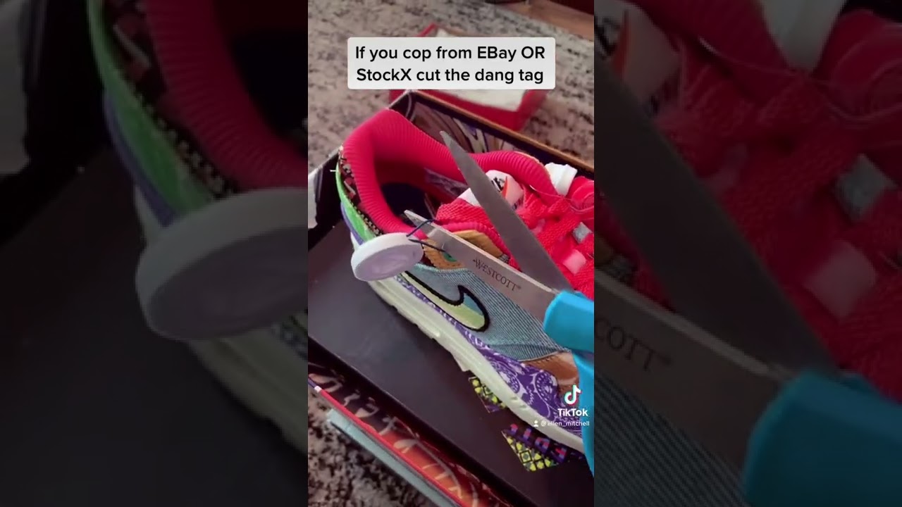 If you cop shoes from #StockX or #Ebay cut the tag! #sneakers sneakerheads #sneakherhead