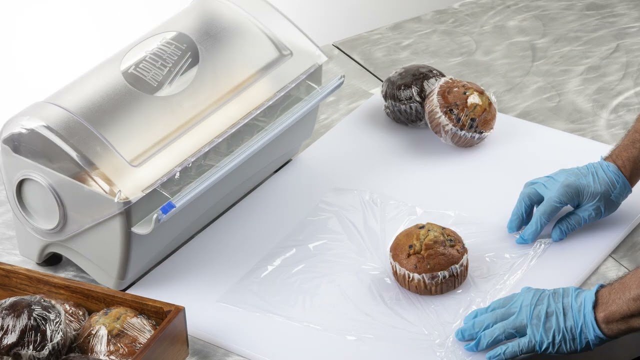 Wrapping Up Muffins with TableCraft's Rapid Wrap Film Dispenser