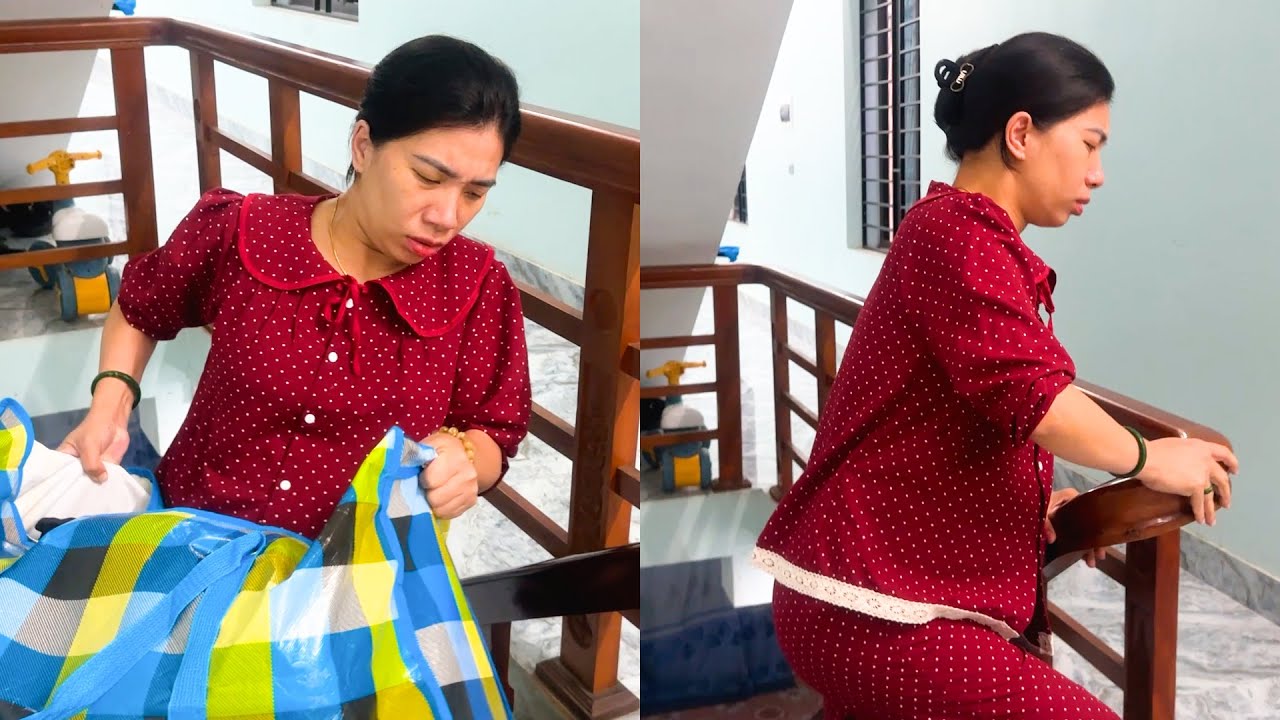 Mom is happy when Diem and Quynh help during pregnancy