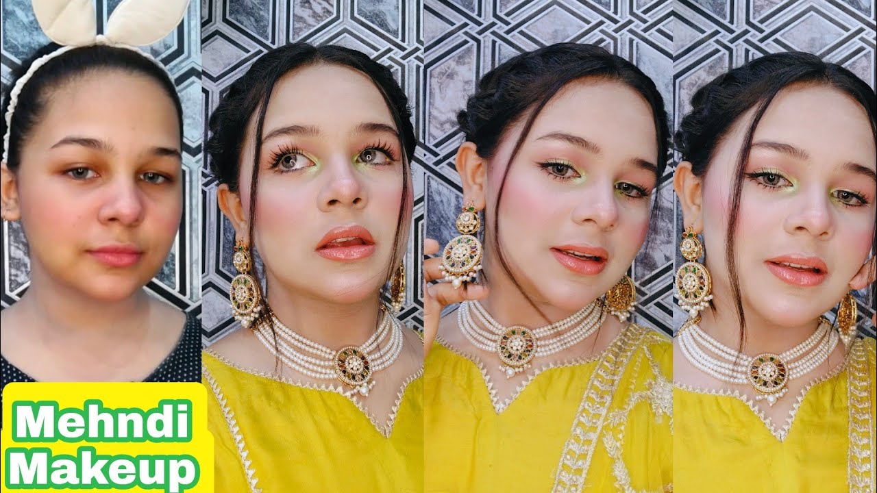 Mehndi Makeup Look ||Mayon Makeup Look || Step by Step Full Tutorial with products @TJShaheena