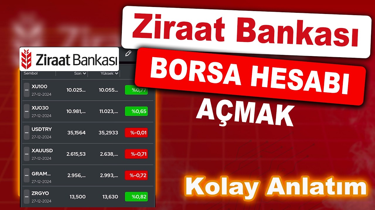 Ziraat BORSA Hesabı Nasıl A&ccedil;ılır