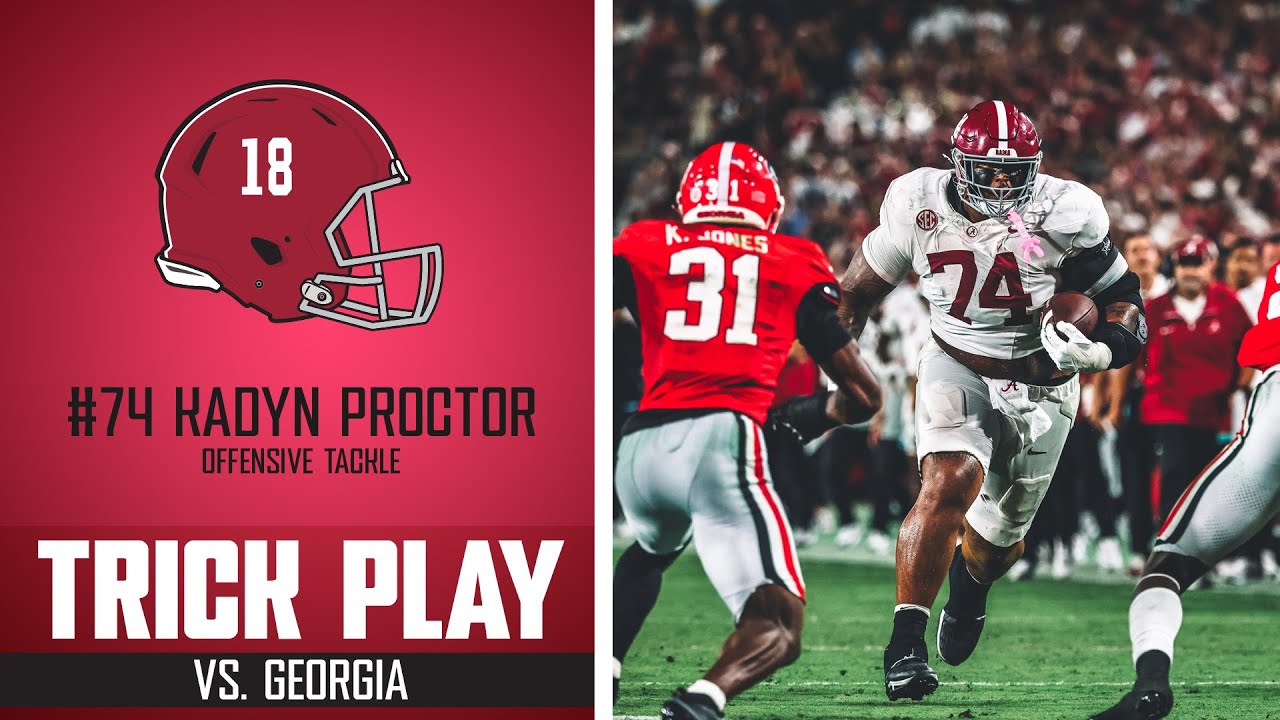 Kadyn Proctor Big-Man Screen Pass | Alabama at Georgia | 2025 SEC Football
