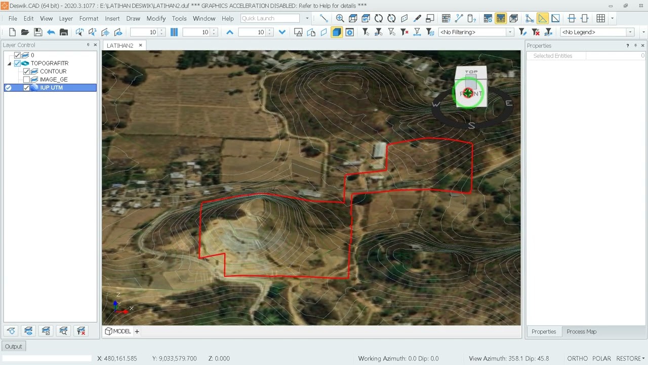 drape polygon ke dtm di deswik cad