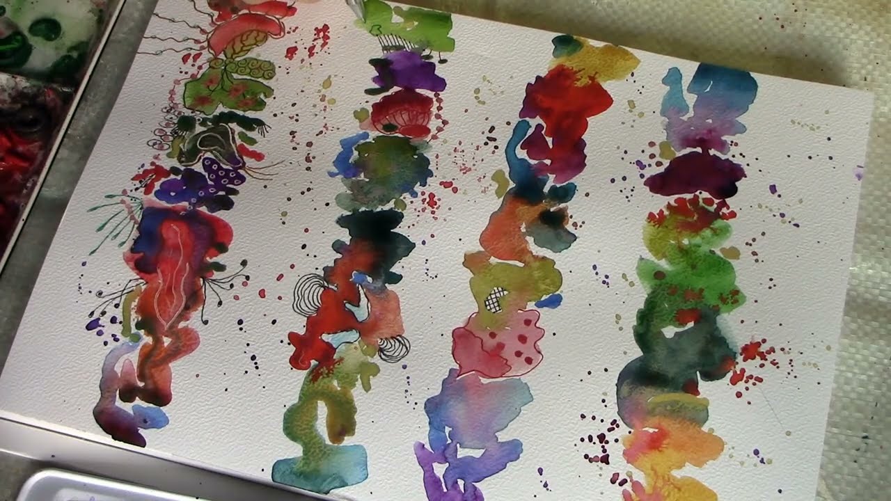 Funny stains...watercolordoodle....#art #aquarell #zentangle