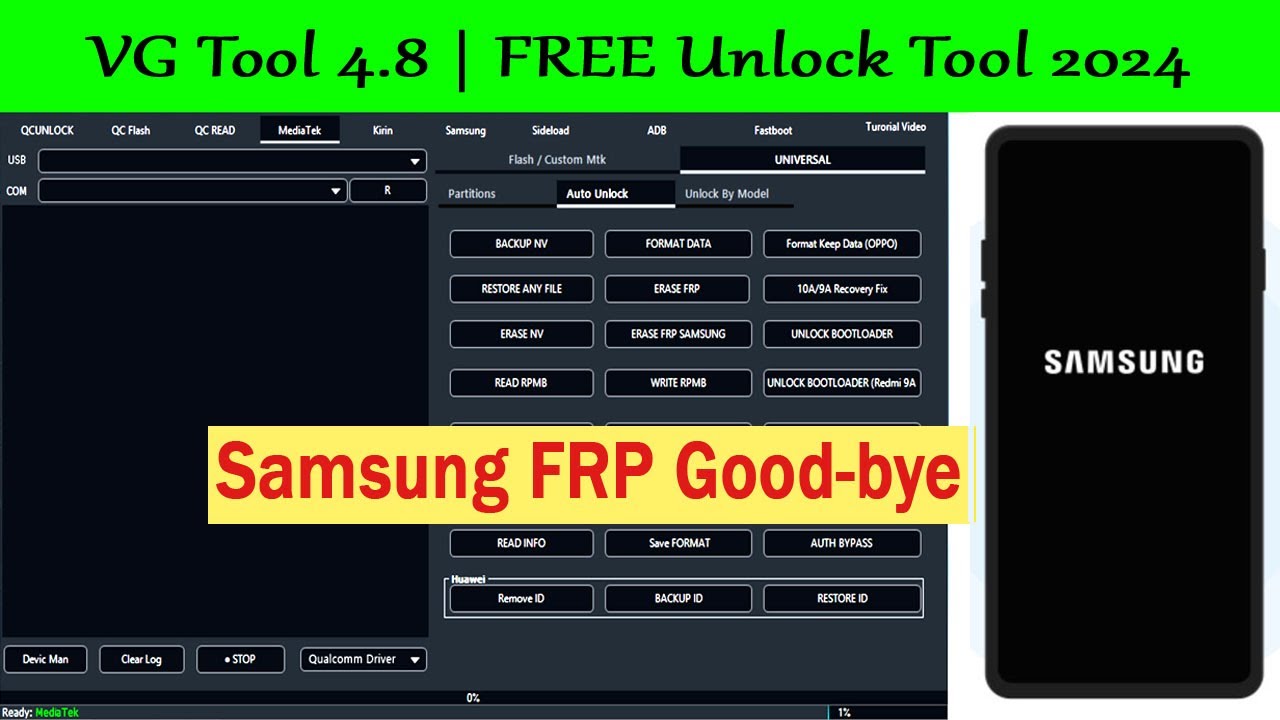 VG Tool 4.1 - No *#0*# | Adb enable Fixed | Samsung FRP Tool 2024