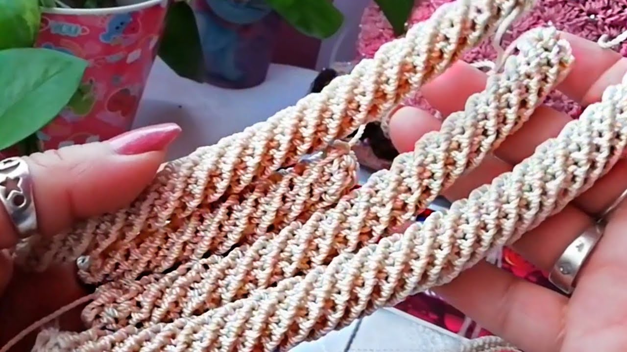 Cómo tejer una asita TUBULAR a CROCHET o de Churro