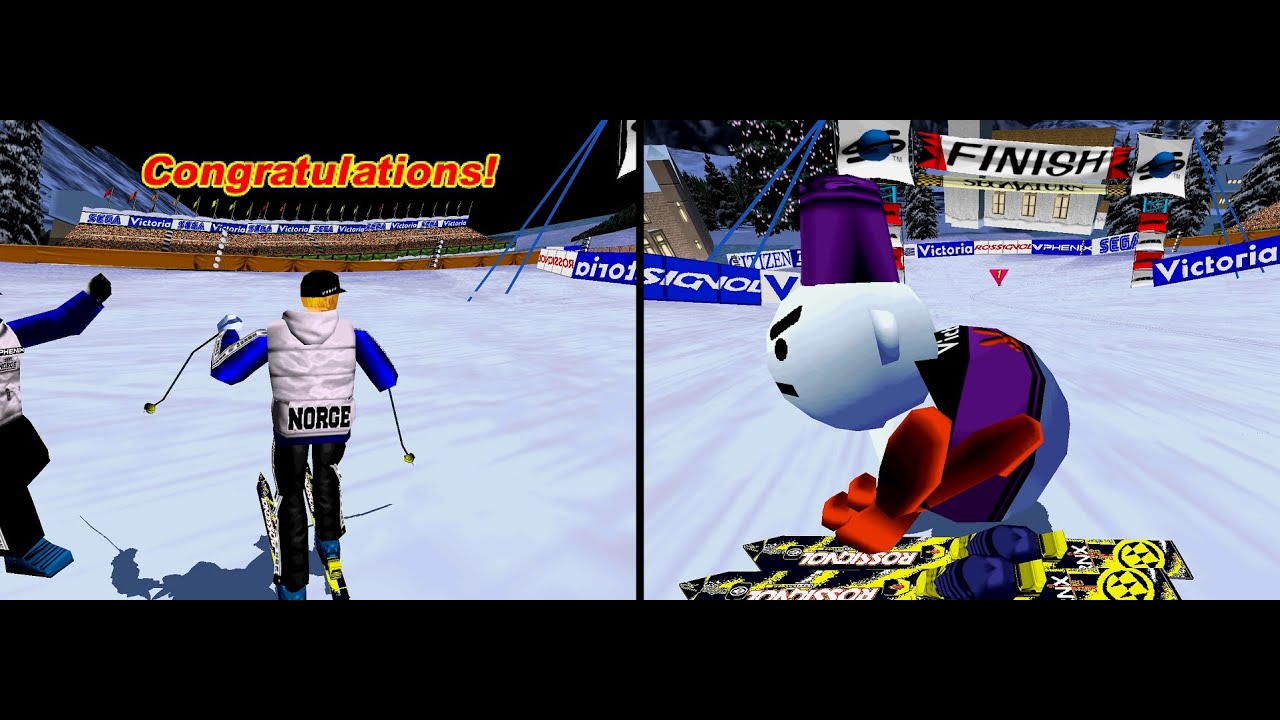 Sega Ski Super G arcade 2 player 60fps