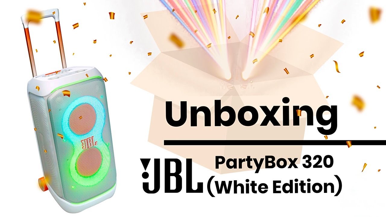 JBL PartyBox 320 Stage Unboxing (White Edition)