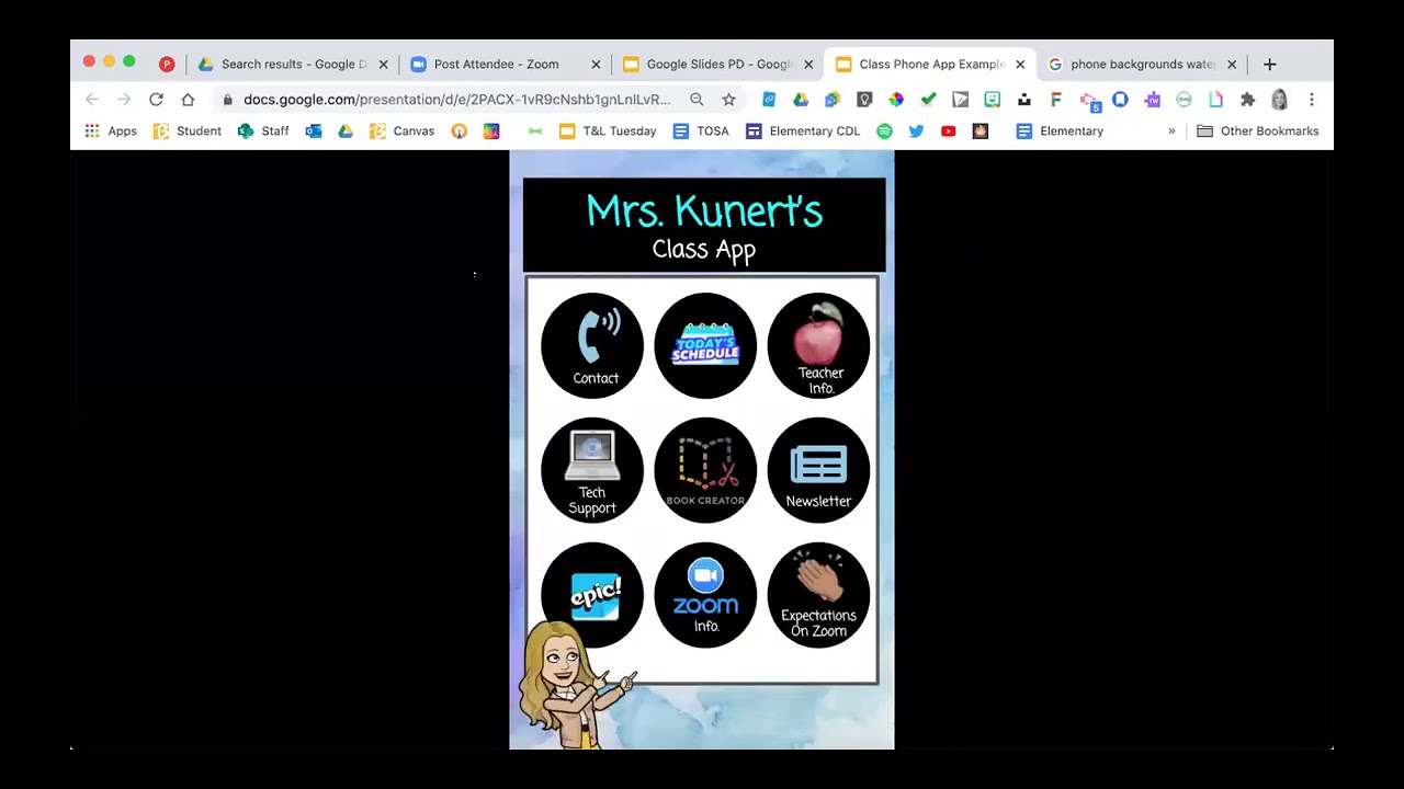 Creating a Class App in Google Slides