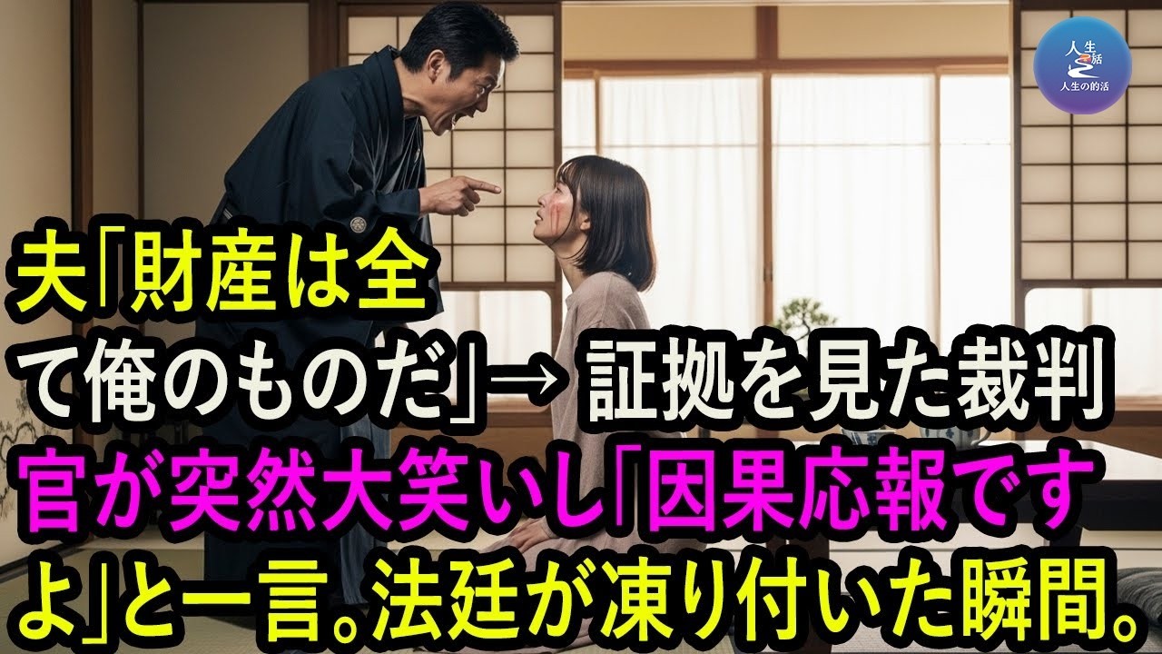 夫「財産は全て俺のものだ」→ 証拠を見た裁判官が突然大笑いし「因果応報ですよ」と一言。法廷が凍り付いた瞬間。