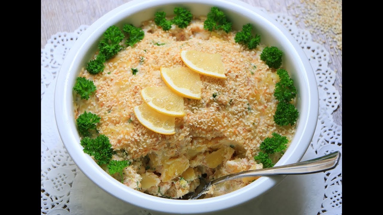 Krompir salata sa susamom i tunjevinom - POSNO