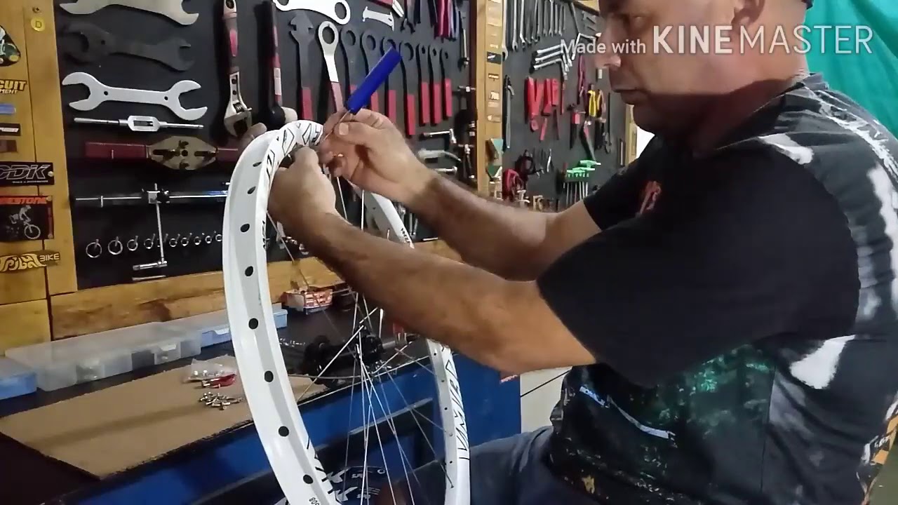 Como enraiar aro de bike