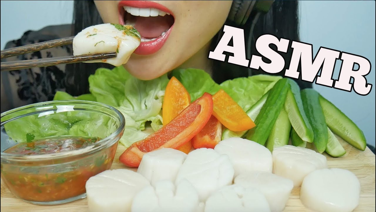 ASMR GIANT SCALLOPS (EATING SOUNDS) NO TALKING | SAS-ASMR