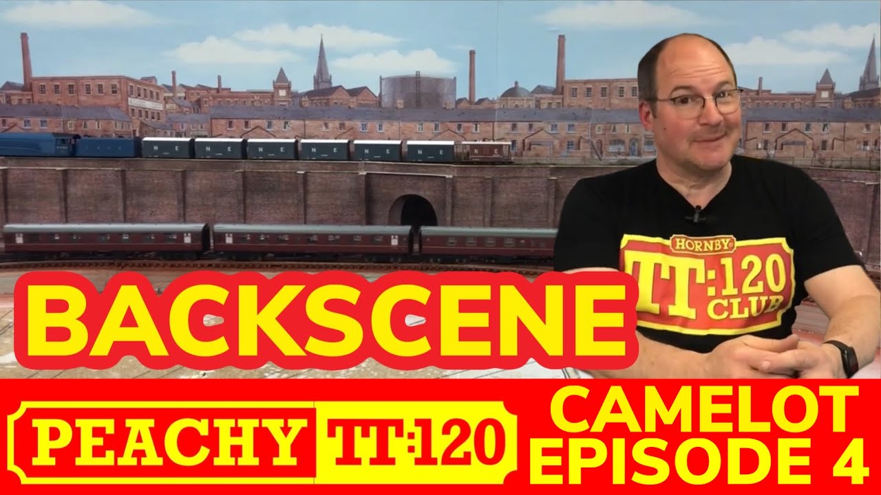 Peachy TT120 Camelot Episode 4 Backscene and fiddle yard build    #HornbyTT120