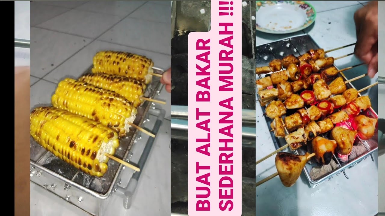 CARA MEMBUAT TEMPAT PANGGANG / BAKAR SATE SEDERHANA MURAH DARI LOYANG DAN BARANG BEKAS