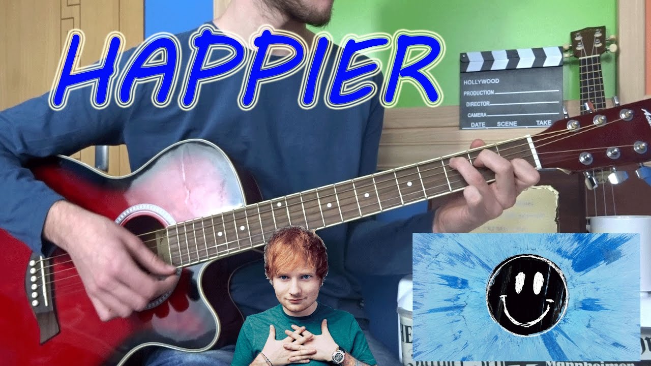 Cómo tocar Ed Sheeran - Happier Guitarra. TUTORIAL ESPAÑOL