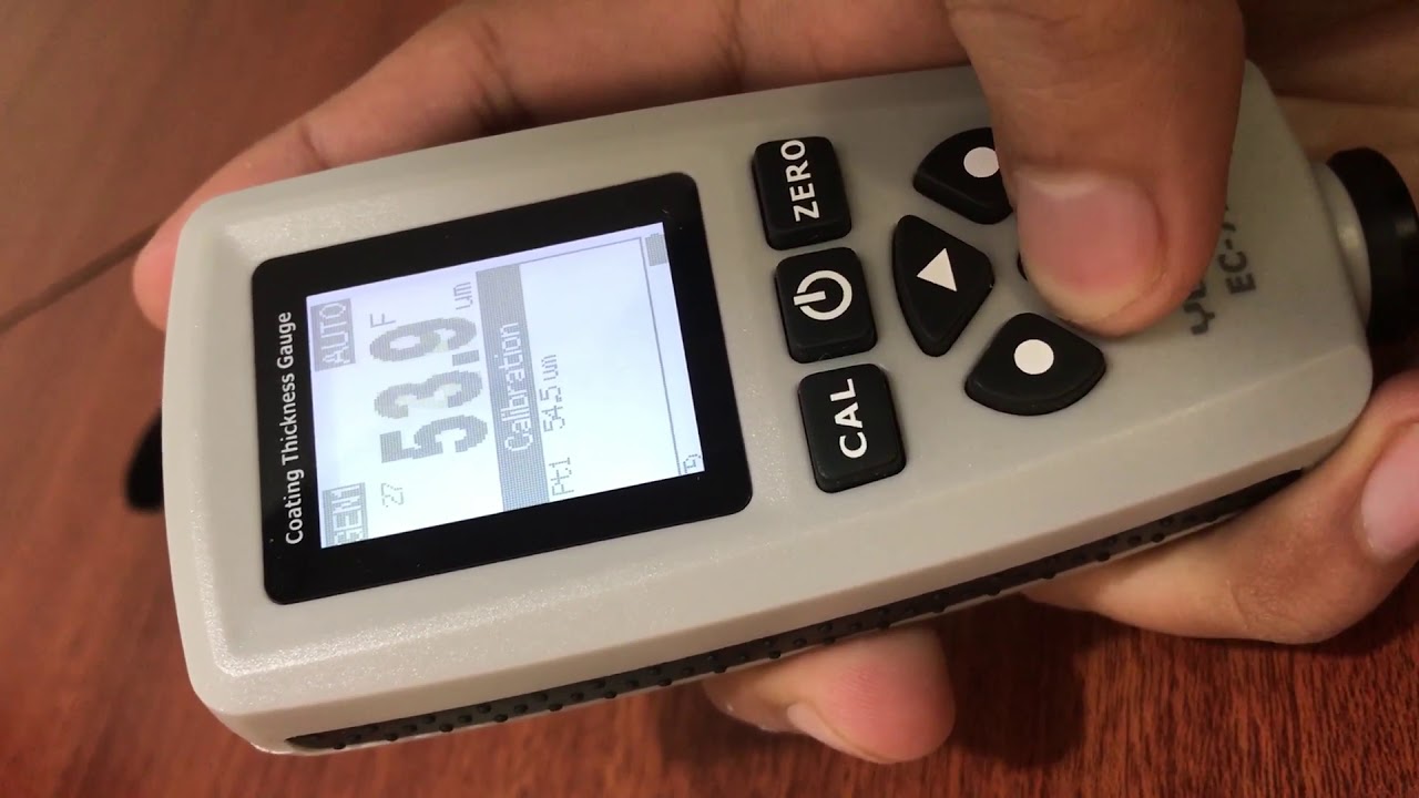 Calibración A Dos Puntos del Medidor de Espesor de Pintura Marca: YUWESE Modelo:EC-770S