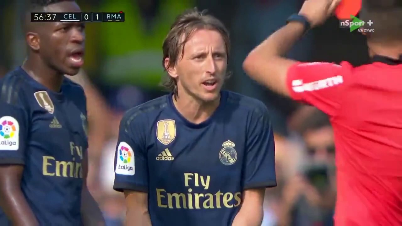 Luka Modrić red card vs Celta Vigo