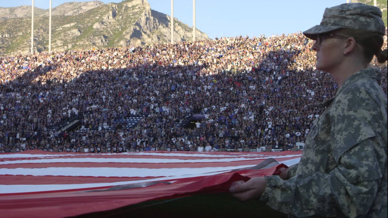 BYU Football - A Soldier's Welcome - SGT Adam Boss