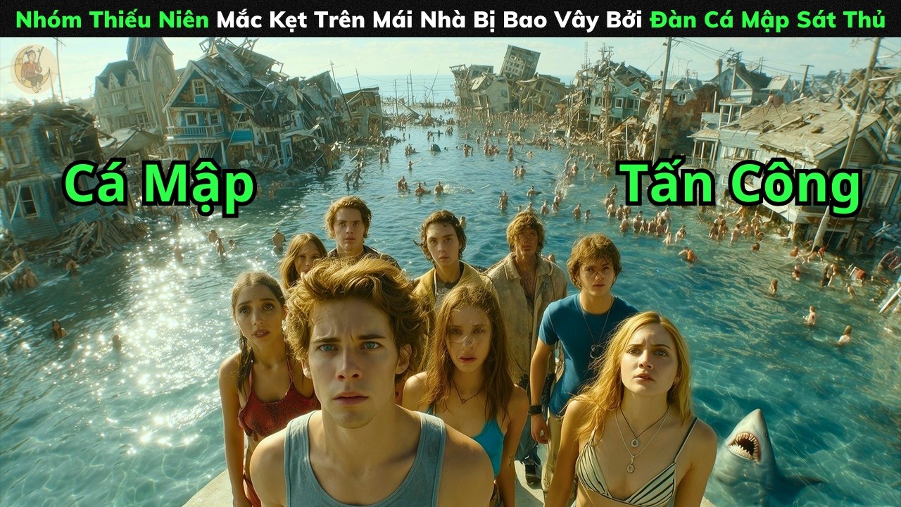 [Review Phim] Nhóm Thiếu Niên Mắc Kẹt Trên Mái Nhà Bị Bao Vây Bởi Đàn Cá Mập Sát Thủ