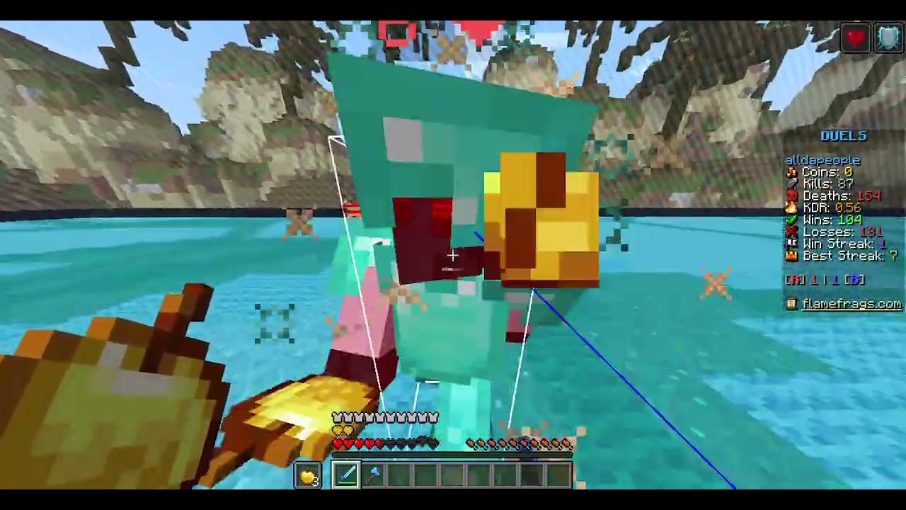 sword pvp on flame frags server