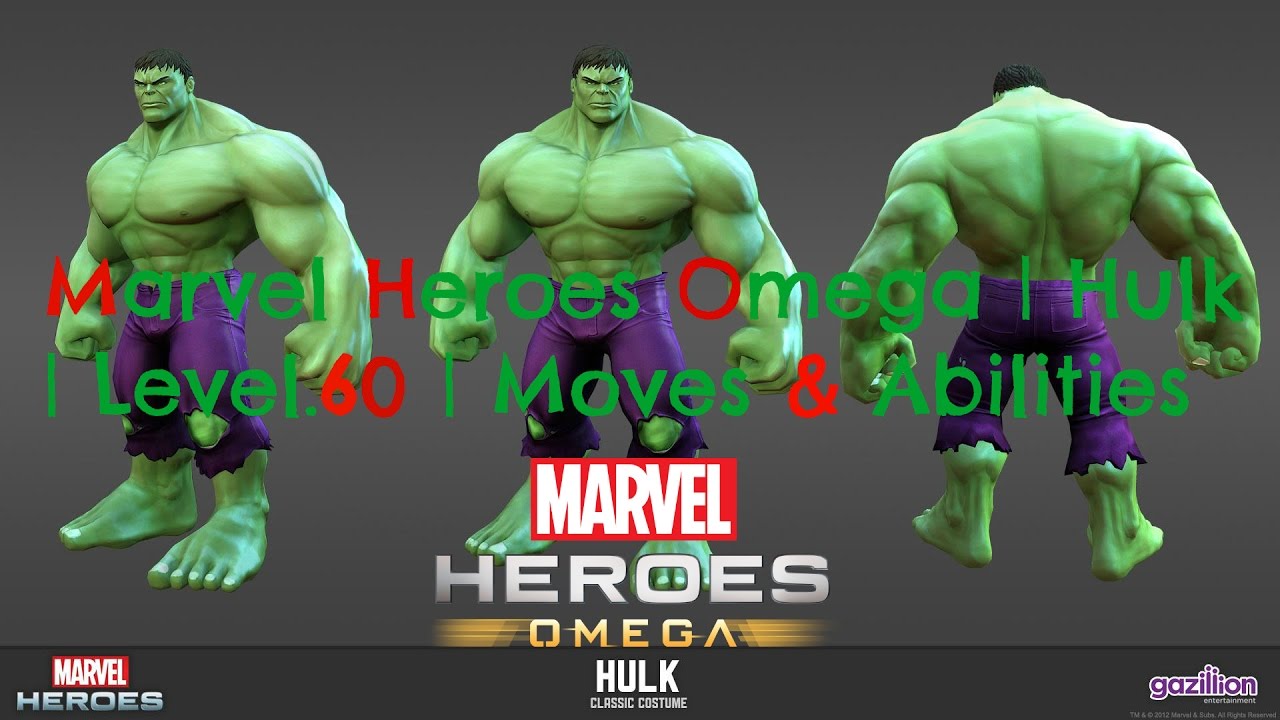 Marvel Heroes Omega | Hulk | Level 60 | Moves & Abilities | PS4 | XBOX |