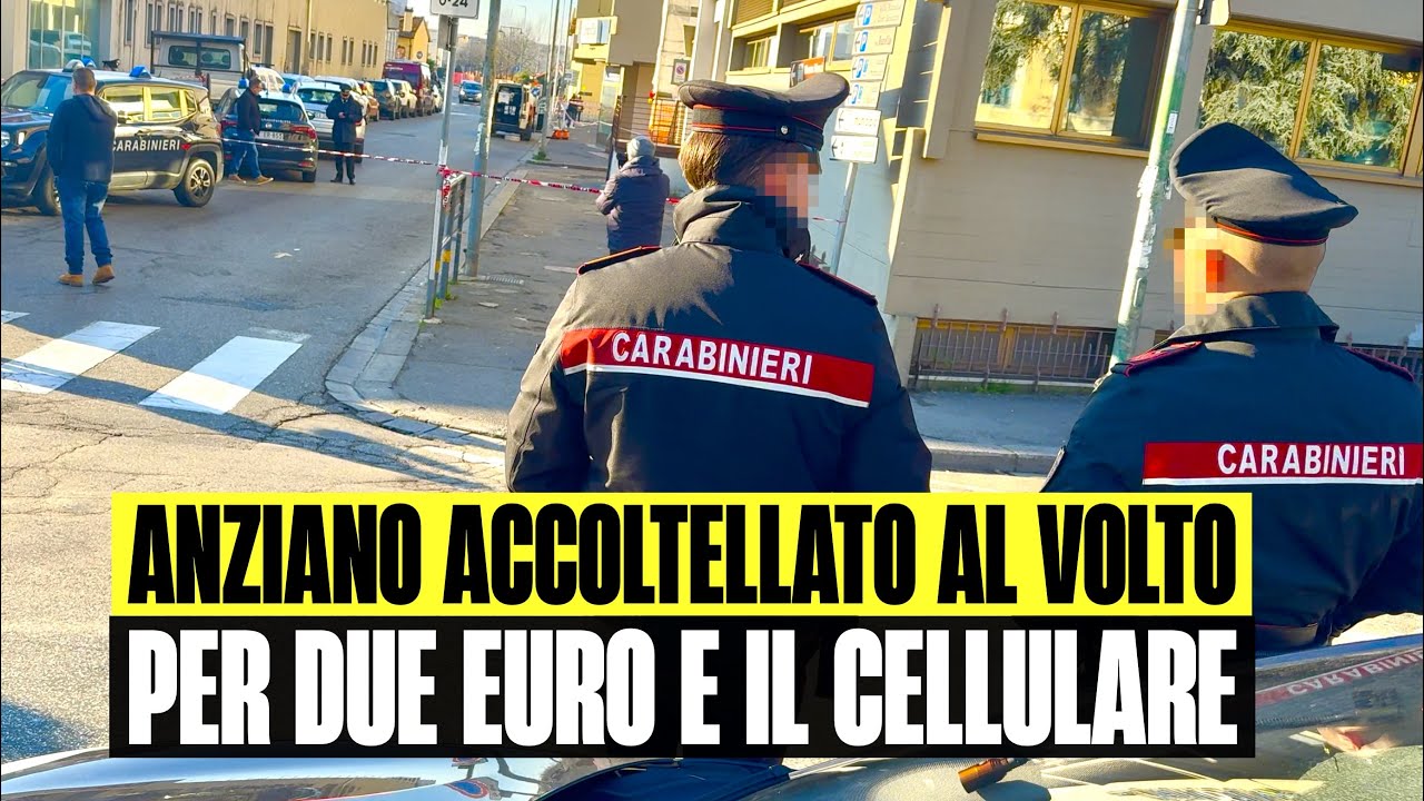 ORRORE A BRESCIA: ANZIANO ACCOLTELLATO AL VOLTO PER RUBARGLI IL CELLULARE E 2 EURO.ARRESTATO 36ENNE
