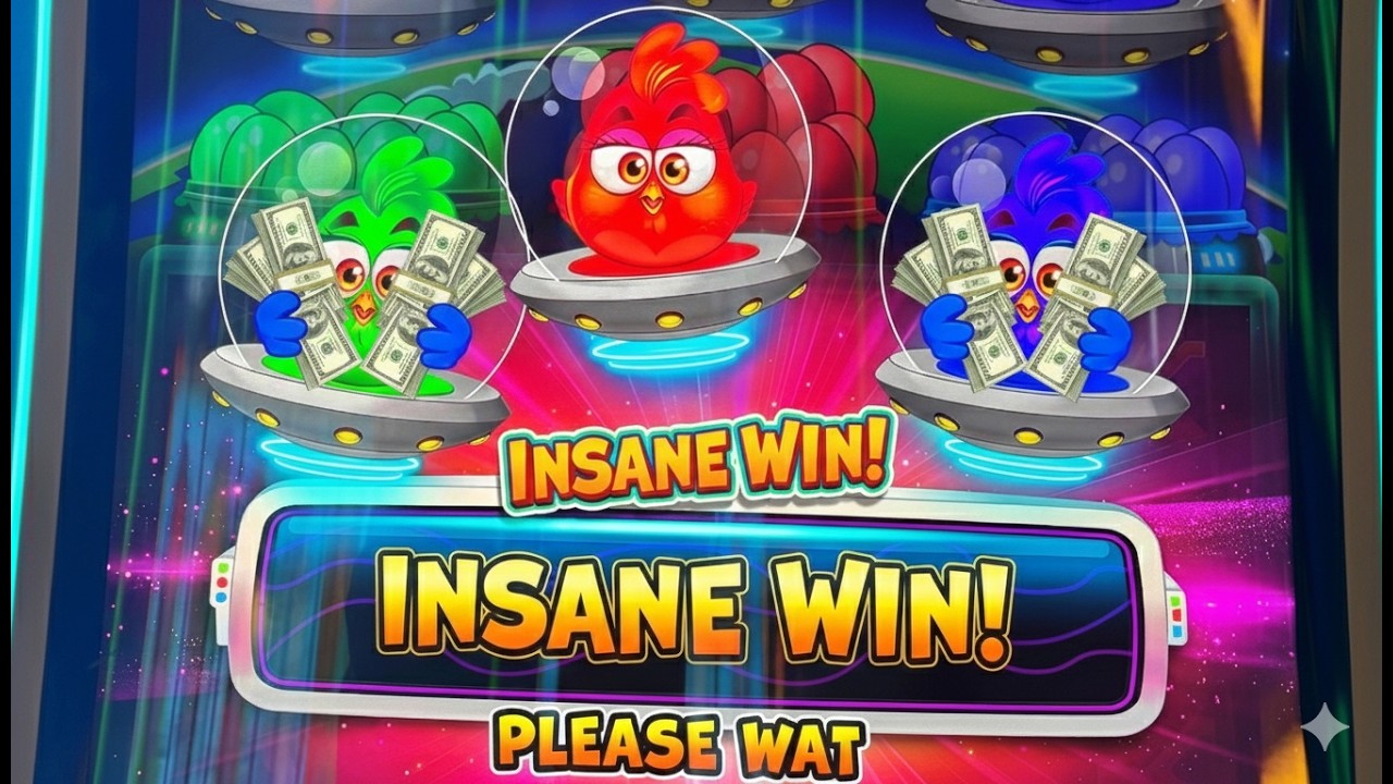 🔥🔥 EPIC SESSION, STUNNING HANDPAY on Crazy Chickens in Space! @DelawareParkCasino