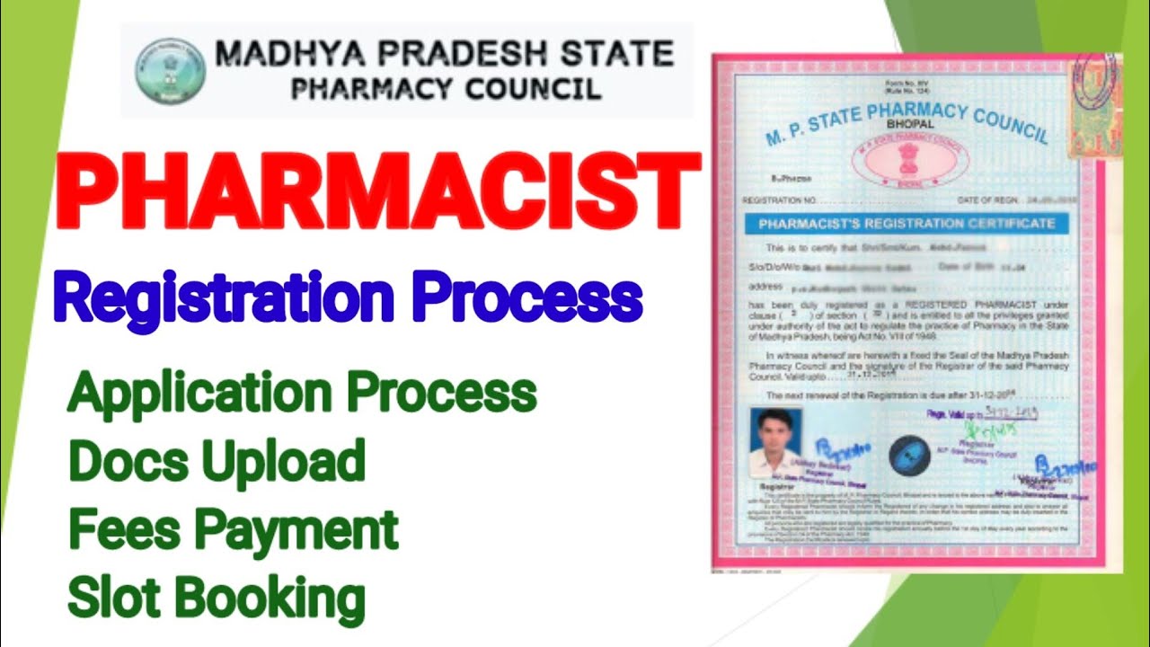 MP Pharmacist Registration Process Full Step I म प्र फार्मेसी काउंसिल में पंजीयन का कैसे करें