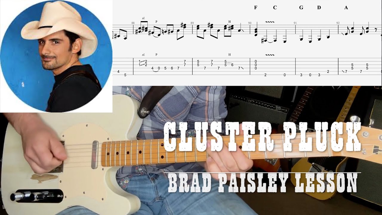 Brad Paisley - Cluster Pluck (TABS & BACKING TRACK)