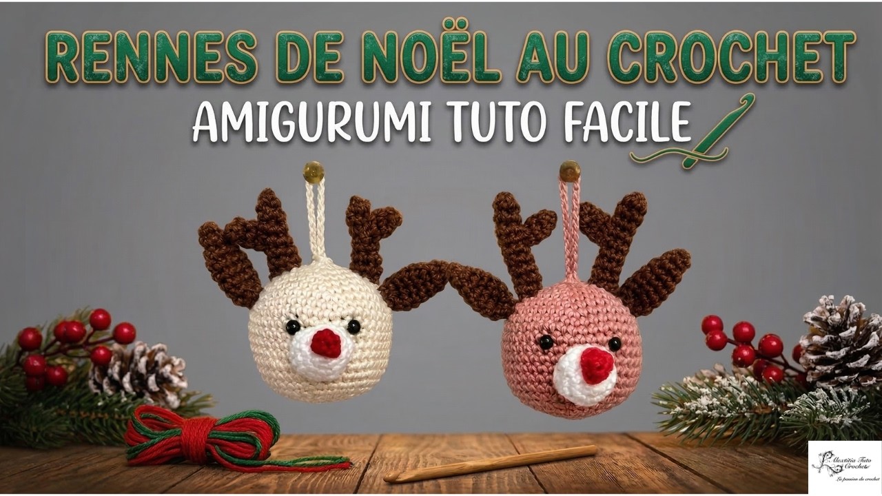 Tuto boule renne au crochet