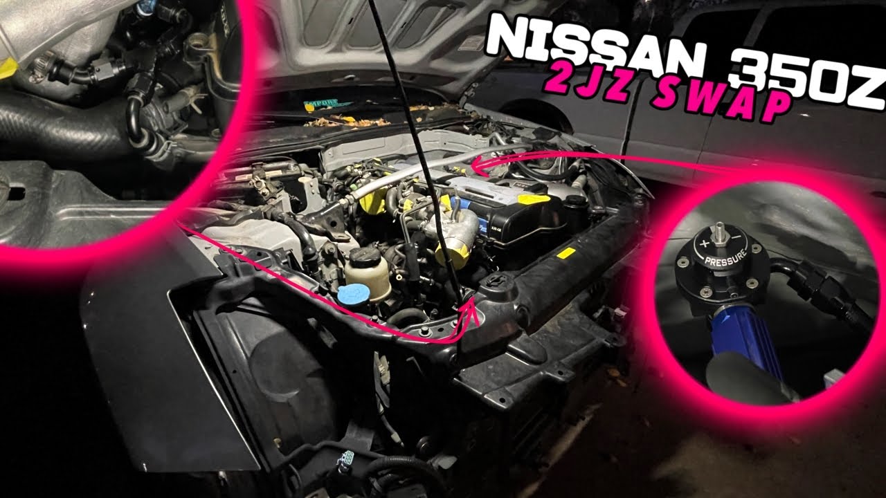 More progress on the 2JZ 350Z: Part 2: More Coolant Hosing + Running PTFE Fuel Return Line