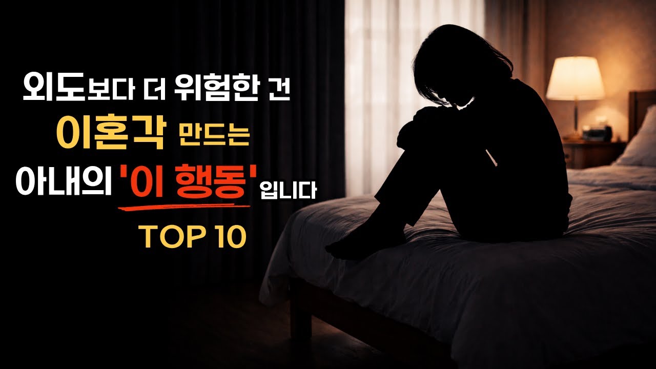 바람핀 외도 남편을 떠나게 만드는 아내의 치명적인 실수 TOP 10