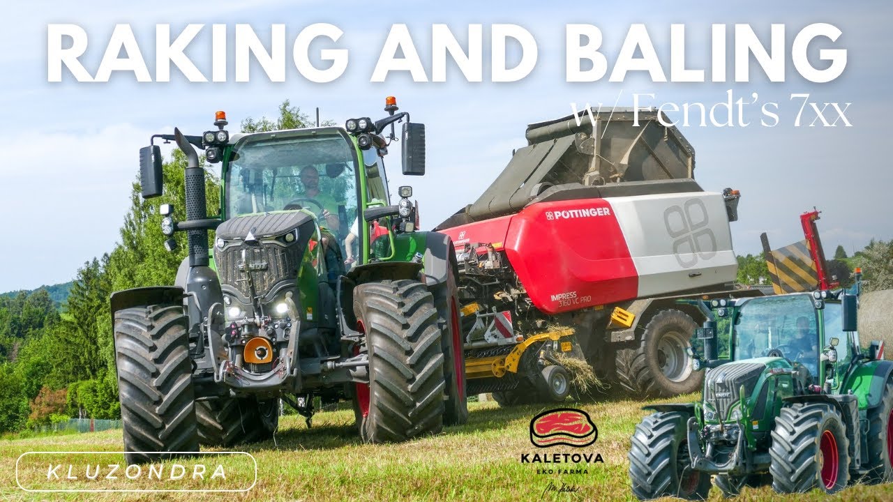 Fendt's 7xx | Raking and Baling! 🌿