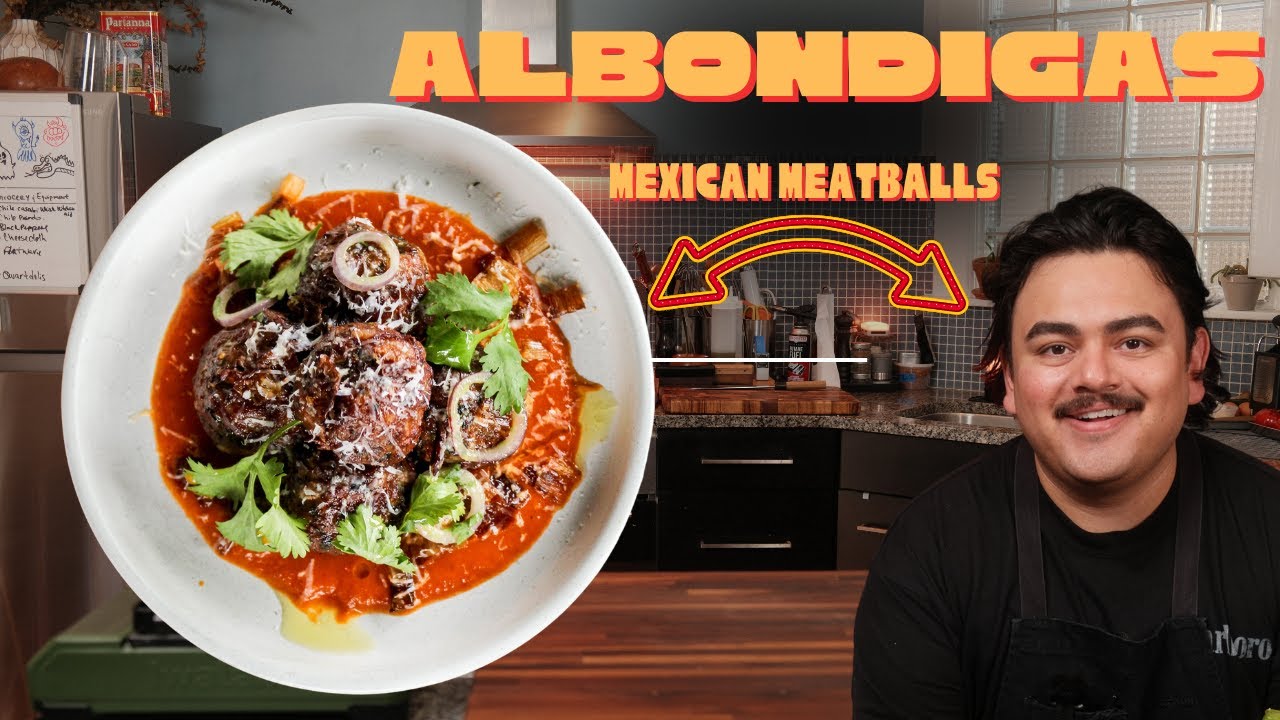 Alb&oacute;ndigas in Chipotle Salsa | Juicy Mexican Meatballs
