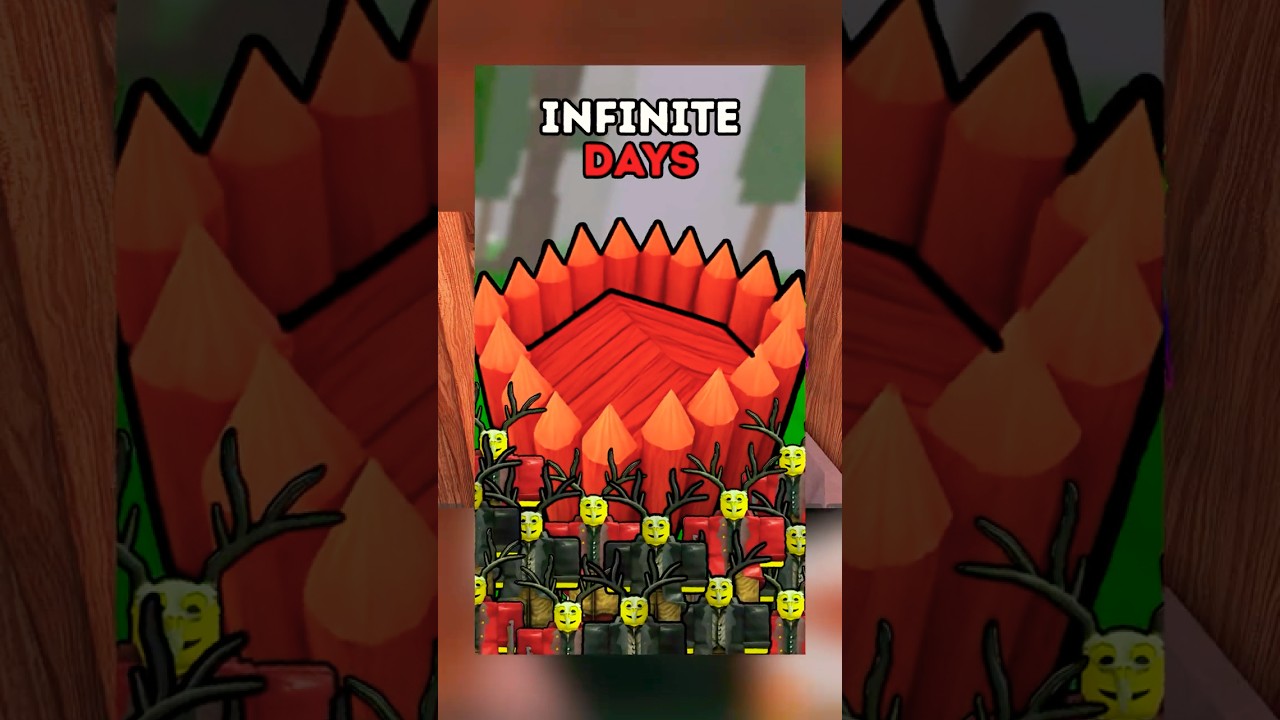 BEST AFK BASE! | ♾️INFINITE DAYS♾️ | 99 Nights In The Forest | Roblox | #viral #gaming #shorts