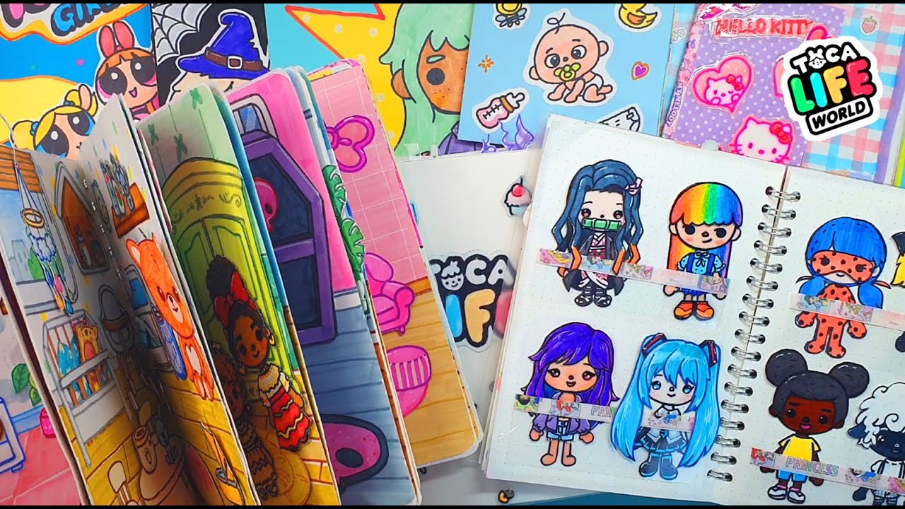 2022 My Handmade Toca Boca Quiet Book All Collection DIY Game Book #tocalifeworld #papercraft