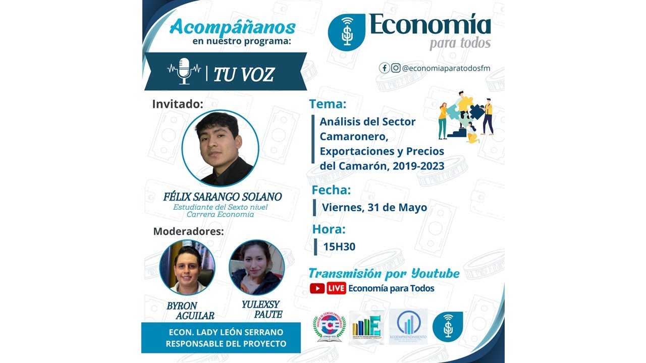 📌EP4:T7 📊 An&aacute;lisis del sector camaronero, exportaciones y precios del camar&oacute;n 📊 🔵Econom&iacute;a Para Todos