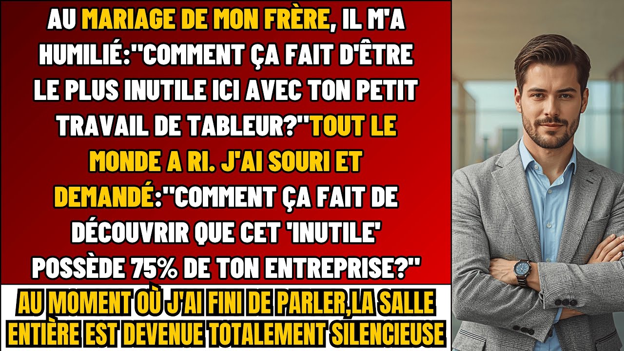 Au Mariage De Mon Frère, Il A Dit:  'Ça Fait Quoi D’Être Le Plus INUTILE?' — J’Ai Dit : 'Comment…?'"