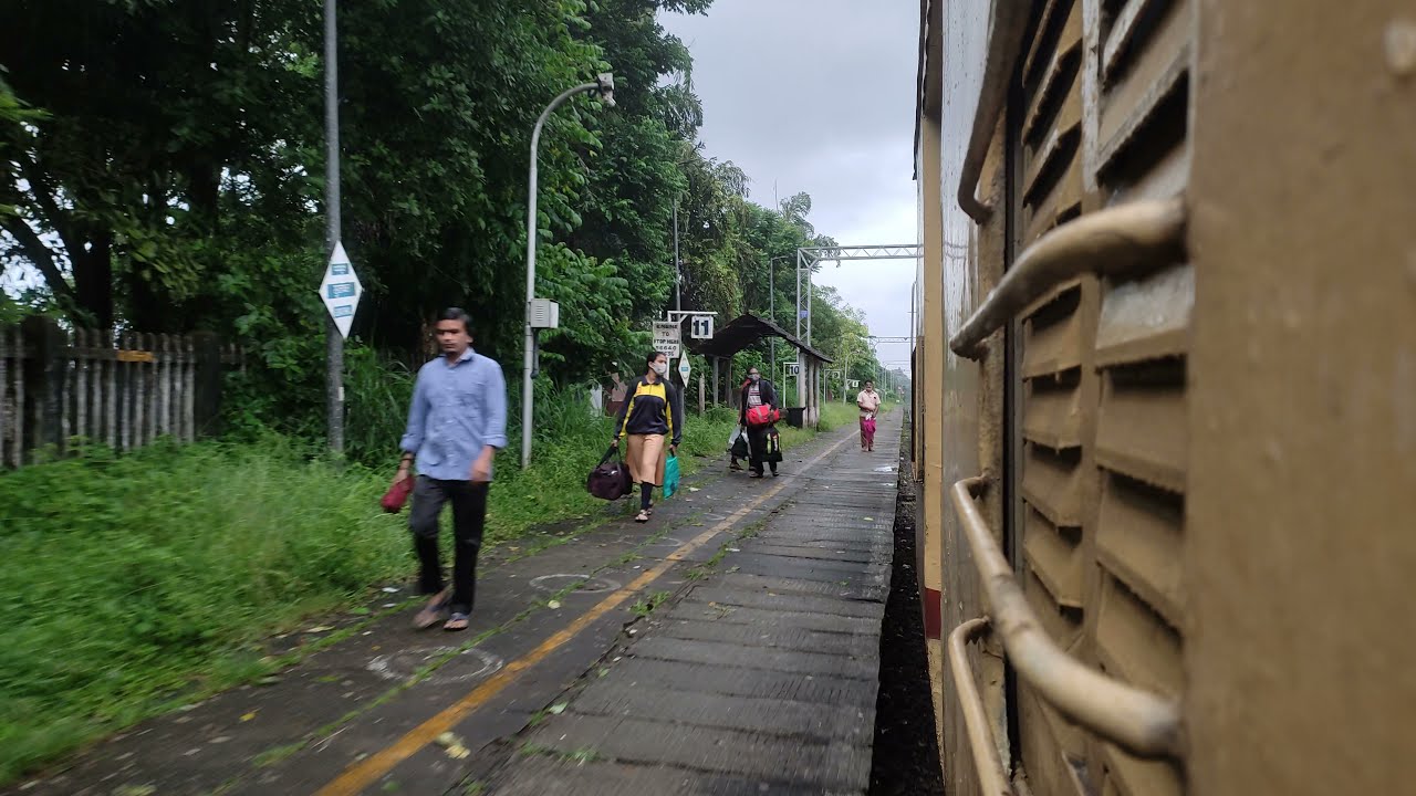 Arriving At Surathkal Station On A Rainy Monsoon Morning Onboard Mangalore Madgaon Passenger