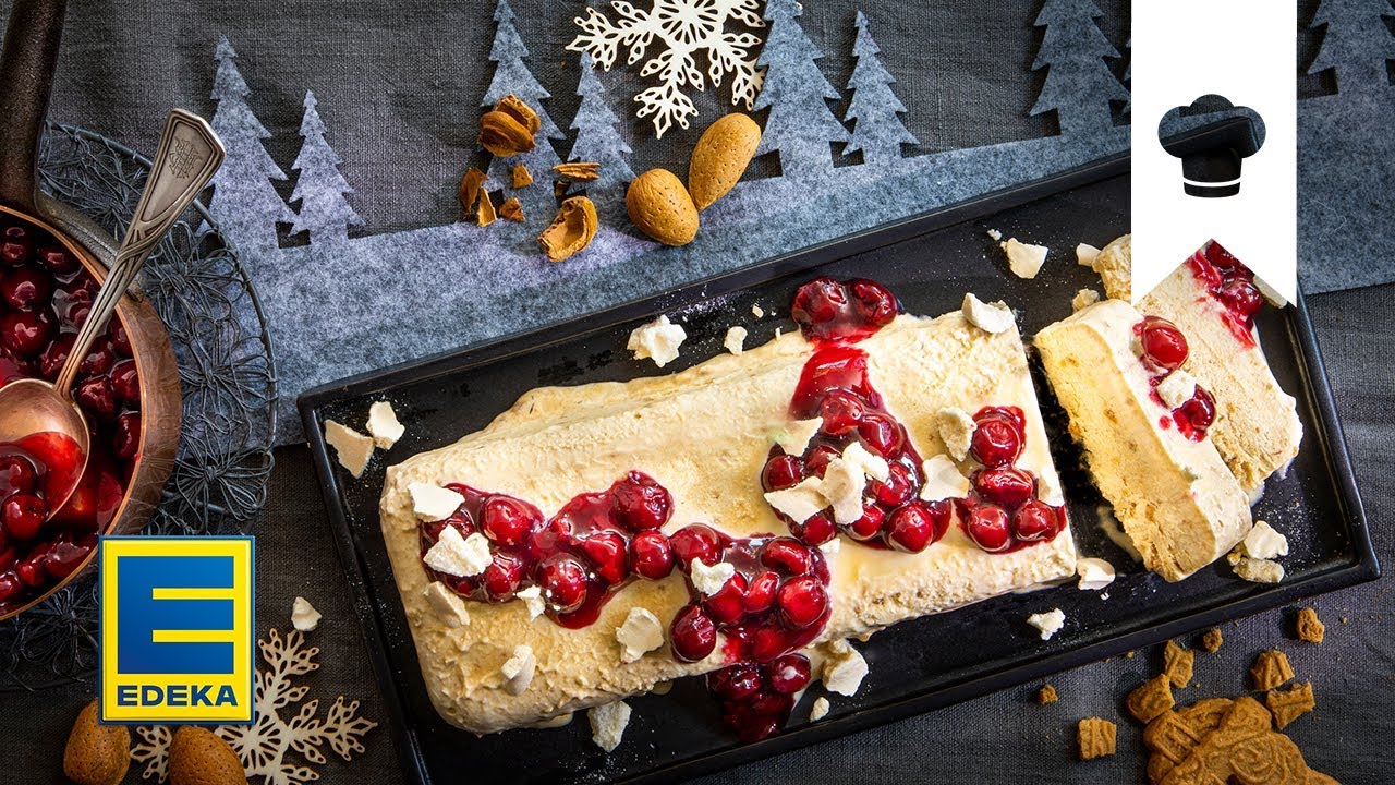 Spekulatius-Parfait selber machen | Weihnachtliches Dessert mit Kirschen | EDEKA
