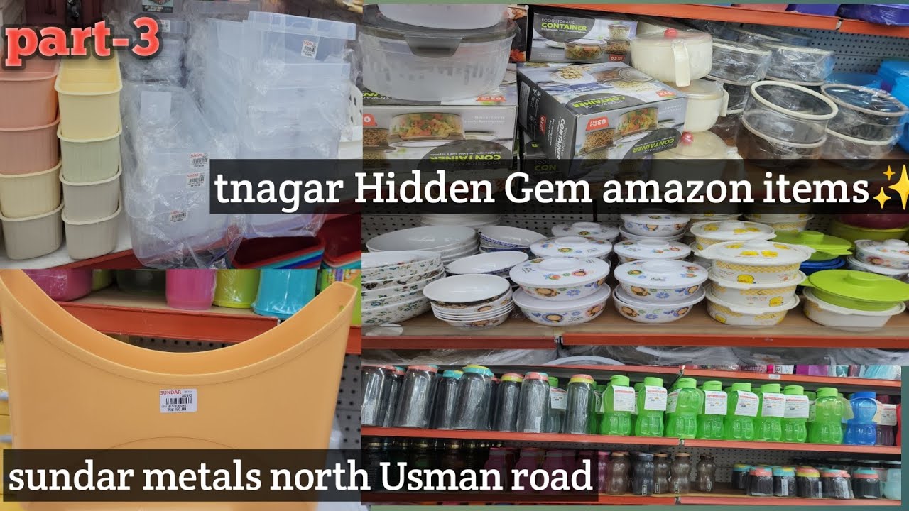 part-3 திநகர் சுந்தர் மெட்டல்ஸ்👌Sundar Metals T.Nagar: Your One-Stop Kitchen Shop Experience#chennai