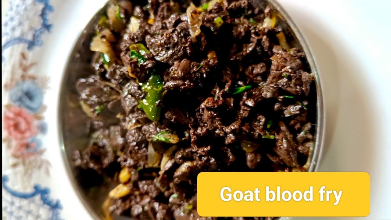 Village style Goat blood fry/mutton blood fry #How to make mutton blood fry 