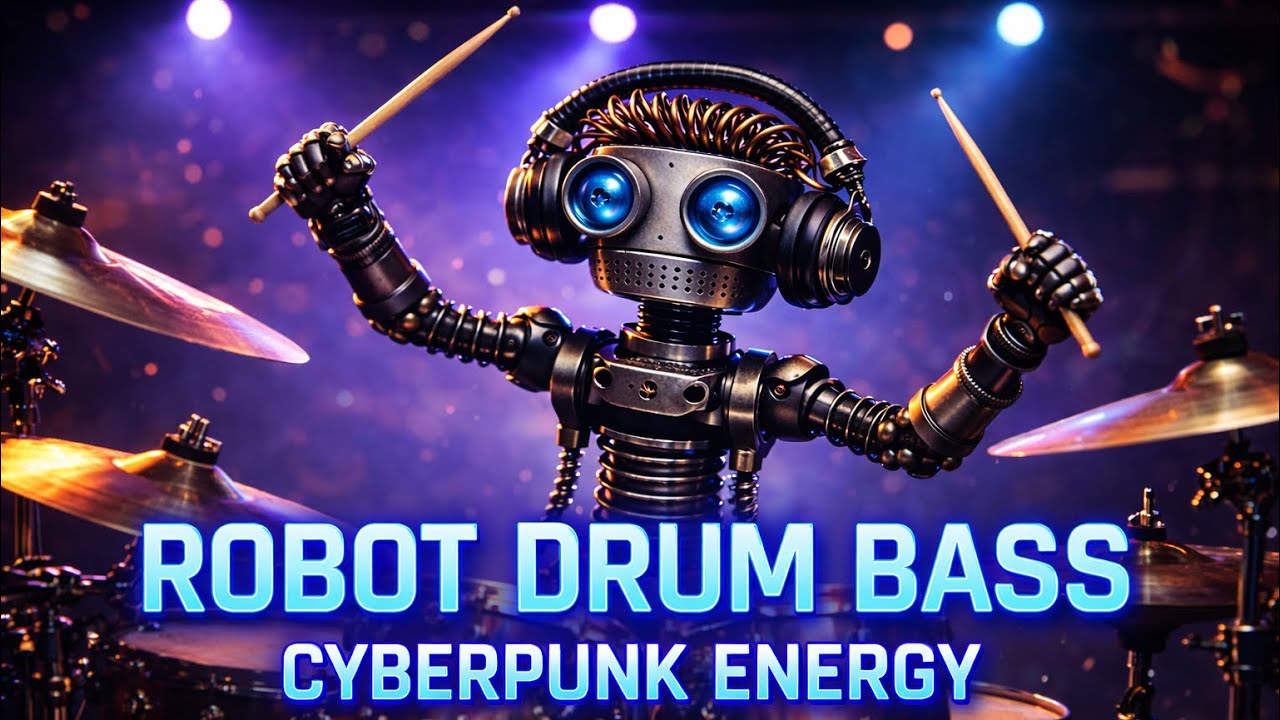 Cyberpunk Robot Drum Show | Heavy Bass Industrial Beat 🔥